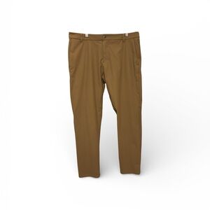 Lululemon Commission Pant Mens 36x29 Brown Classic Fit Warpstreme LM5AEWS
